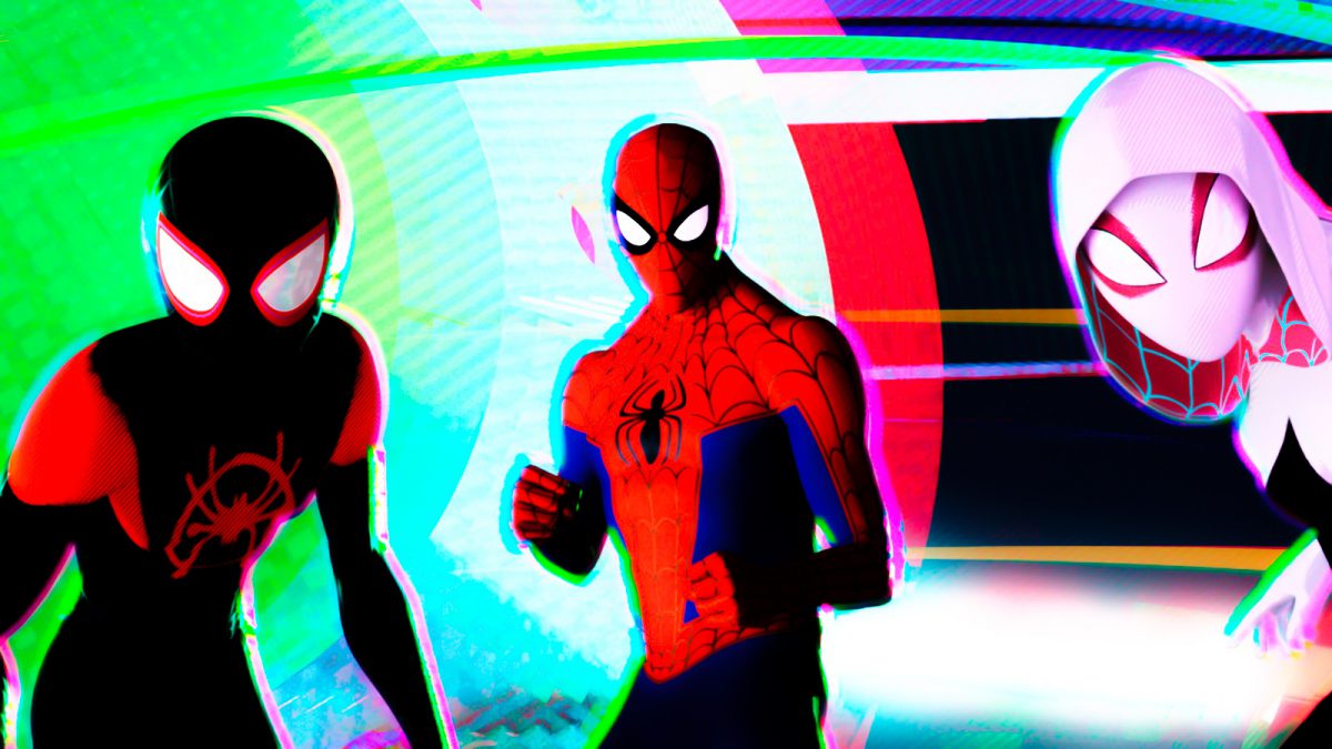 Alcune delle versioni de L'Uomo Ragno nel film "Spider-Man: Un Nuovo Universo".
