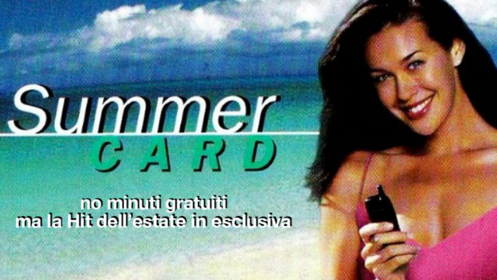 Megan Gale per la promozione Summer Card '95 della Omnitel