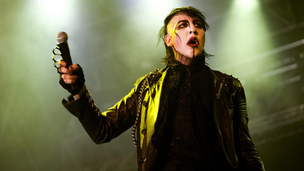 In foto lo shock rocker Marilyn Manson