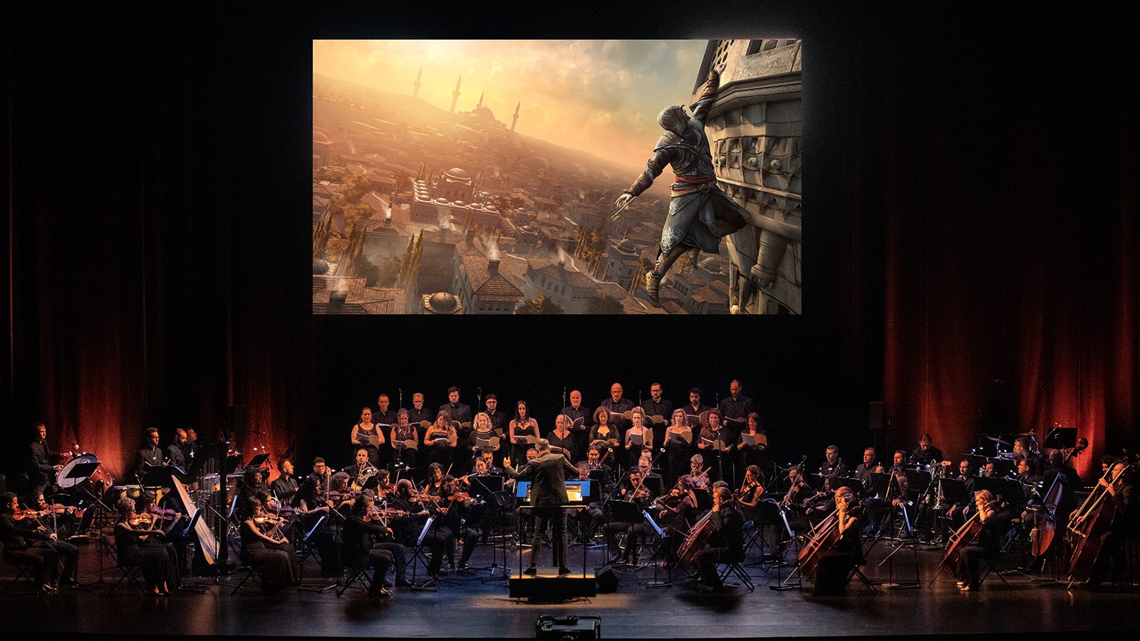 Uno scatto tratto dall'emozionante spettacolo Assassin's Creed Symphony