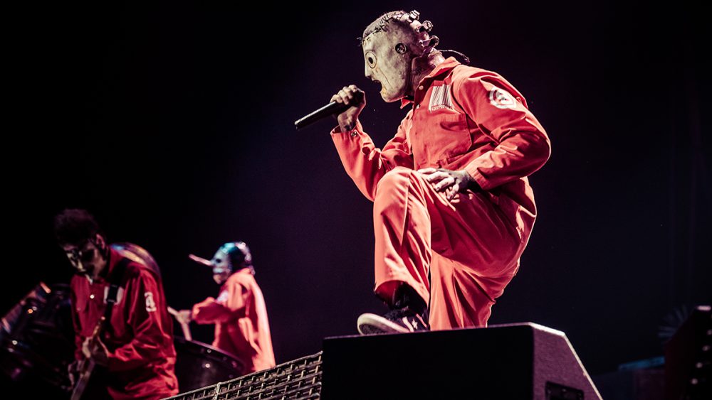 Gli Slipknot durante una esibizione al Olimpiyski stadium - Mosca, 29 giugno 2011.