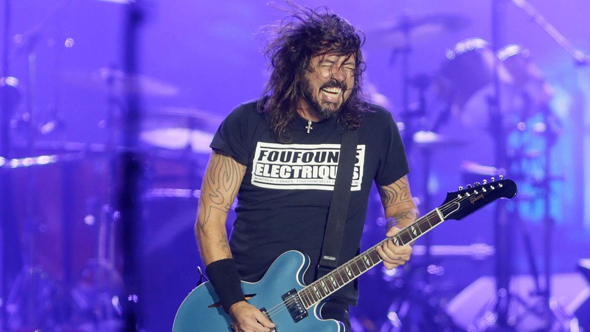 Dave Grohl, frontman dei Foo Fighters, durante un concerto al Rock in Rio – Rio de Janerio, 28 settembre 2019.