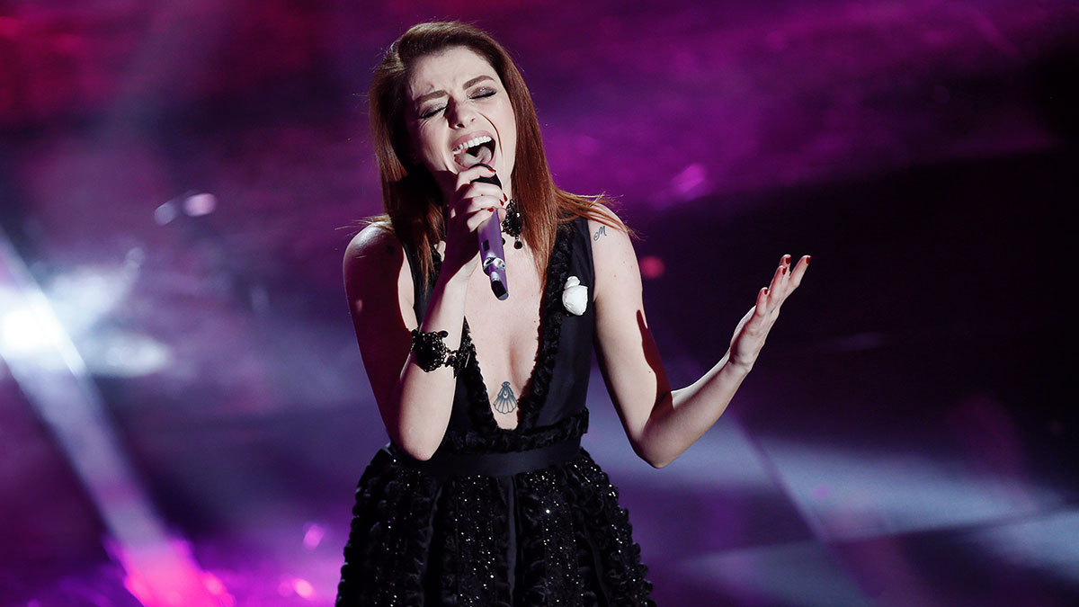 Annalisa durante una esibizione al 68° Festival di Sanremo – 6 febbraio 2018.