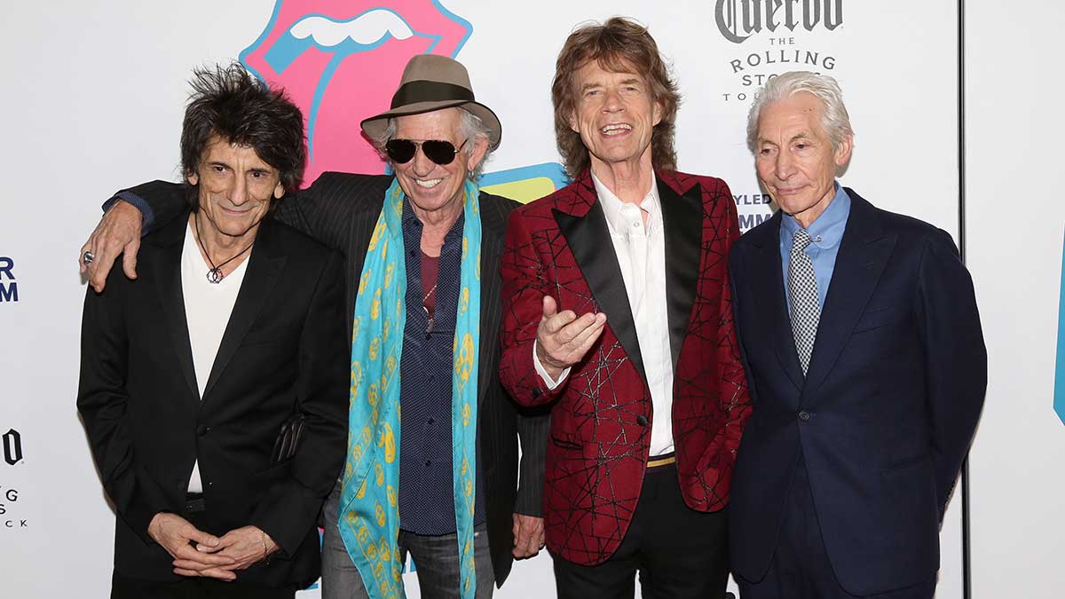 Ronnie Woodm Keith Richards, Mick Jagger e Charlie Watts al "The Rolling Stones Exhibitionism" di Industri – New York, 15 novembre 2016.