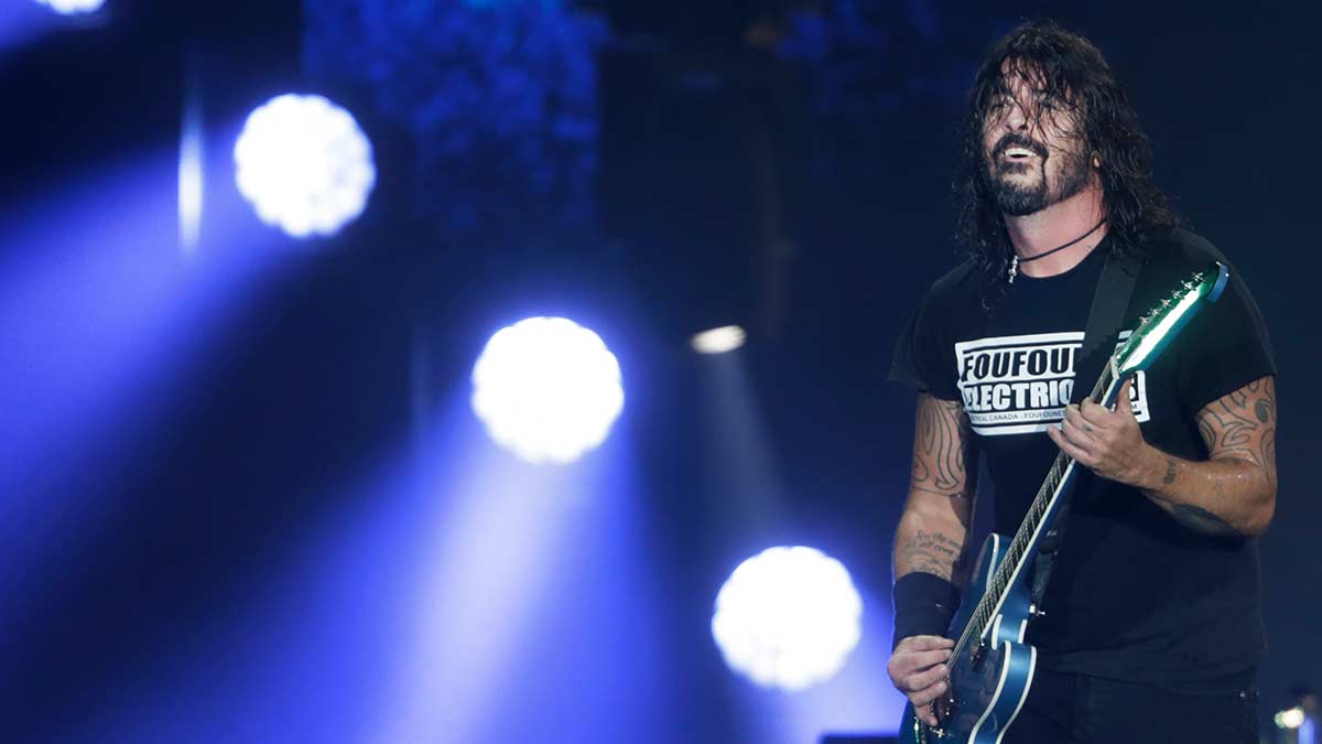 Il cantante e chitarrista dei Foo Fighters, Dave Grohl.