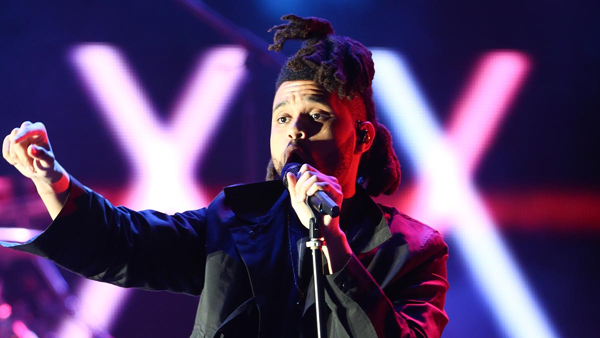 The Weeknd durante una performance.